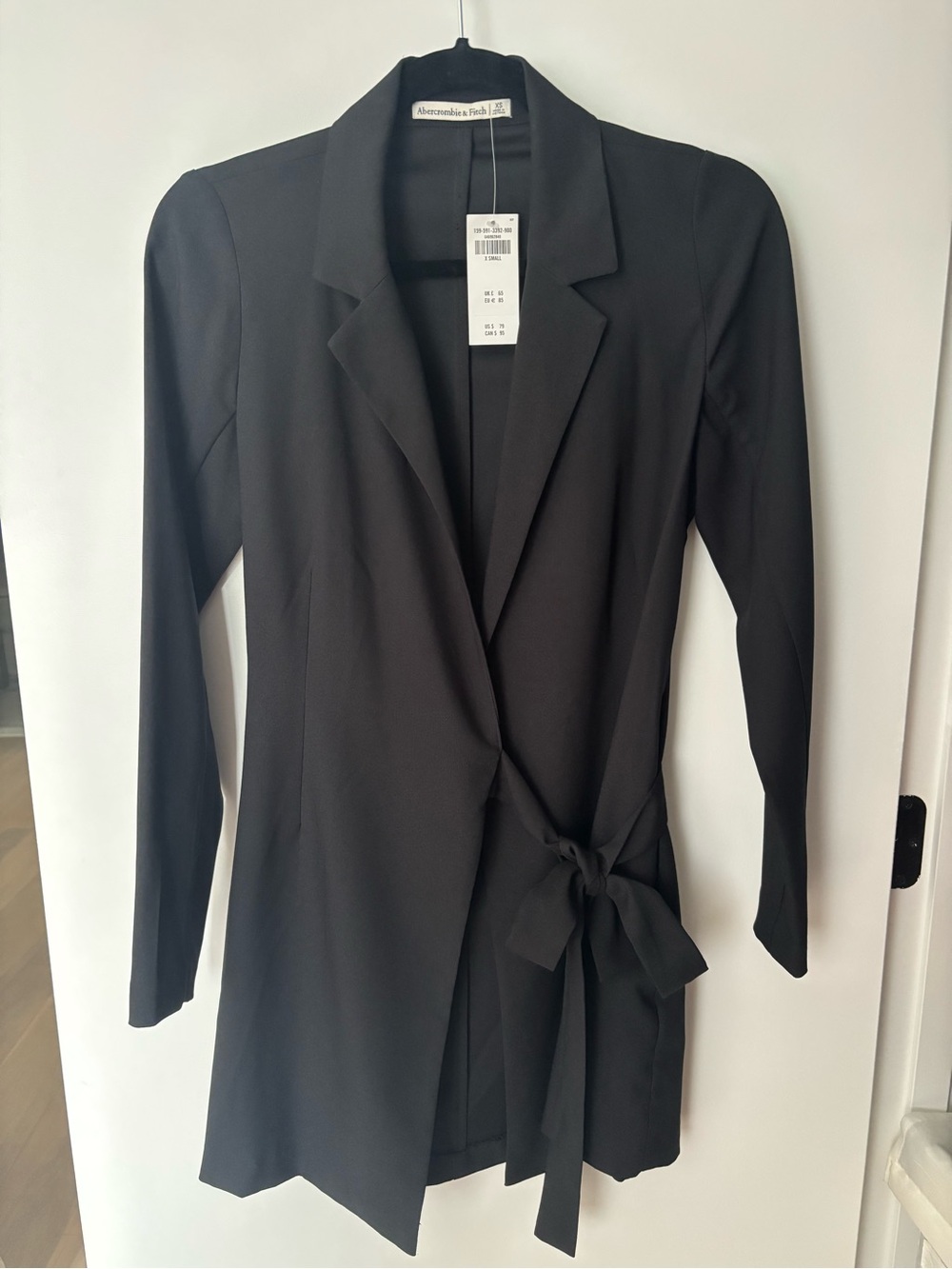 Abercrombie & Fitch Black Tie-Waist Blazer Dress NWT